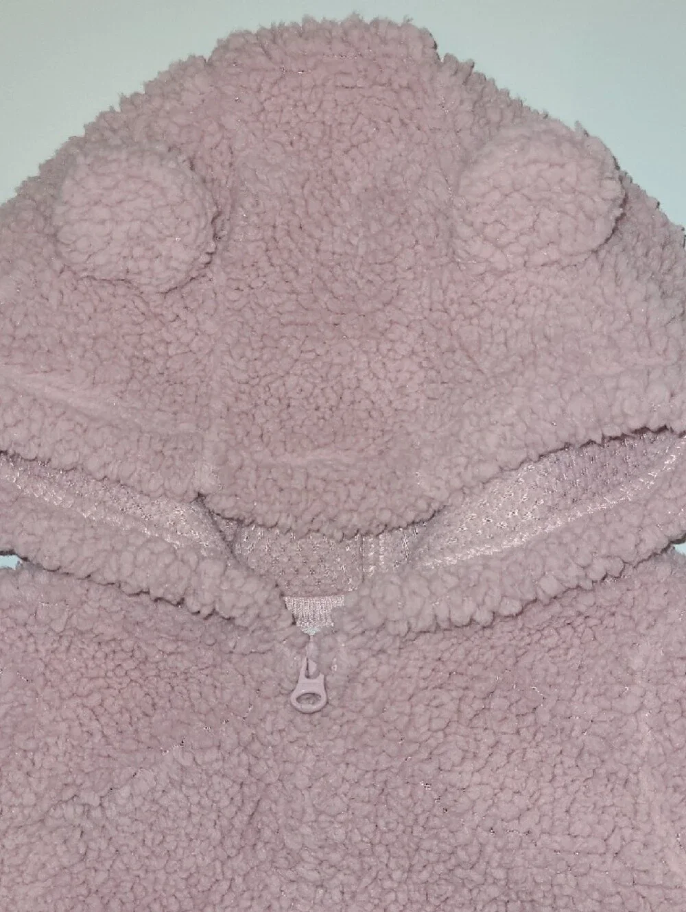 Carter's Pink Bear Sherpa Jacket and White Bear Print Outfit Set. Size 6 Months